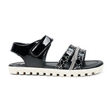 BubbleGummers SILVIA Shinny Belt Sandal for Little Girls