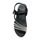BubbleGummers SILVIA Shinny Belt Sandal for Little Girls
