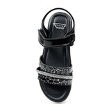 BubbleGummers SILVIA Shinny Belt Sandal for Little Girls